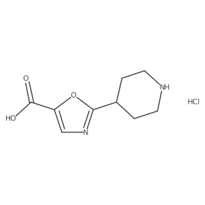 2-(Piperidin-4-yl)-1,3-oxazole-5-carboxylic acid hydrochloride Structure