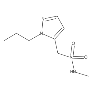 N-methyl-1-(1-propyl-1H-pyrazol-5-yl)methanesulfonamide结构式