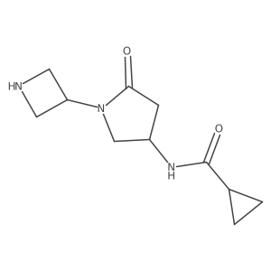 N-[1-(azetidin-3-yl)-5-oxopyrrolidin-3-yl]cyclopropanecarboxamide结构式