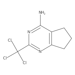 2-(trichloromethyl)-5H,6H,7H-cyclopenta[d]pyrimidin-4-amine结构式