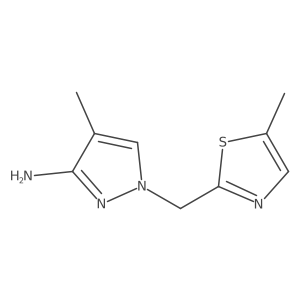 4-methyl-1-[(5-methyl-1,3-thiazol-2-yl)methyl]-1H-pyrazol-3-amine Structure