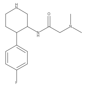 2-(dimethylamino)-N-[4-(4-fluorophenyl)piperidin-3-yl]acetamide结构式