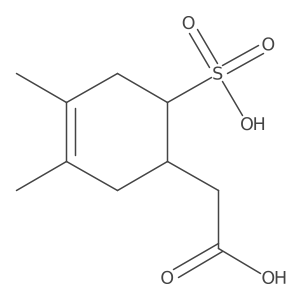 2-(3,4-Dimethyl-6-sulfocyclohex-3-en-1-yl)acetic acid结构式
