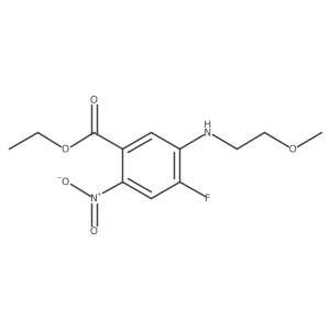 Ethyl 4-fluoro-5-[(2-methoxyethyl)amino]-2-nitrobenzoate结构式