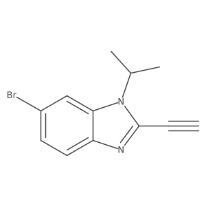 6-bromo-2-ethynyl-1-(propan-2-yl)-1H-1,3-benzodiazole结构式