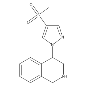 4-(4-methanesulfonyl-1H-pyrazol-1-yl)-1,2,3,4-tetrahydroisoquinoline结构式