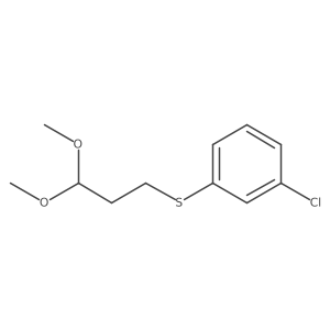 1-Chloro-3-[(3,3-dimethoxypropyl)sulfanyl]benzene Structure