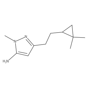 3-[2-(2,2-dimethylcyclopropyl)ethyl]-1-methyl-1H-pyrazol-5-amine结构式