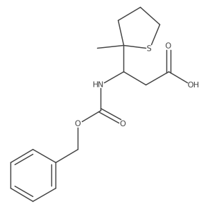 3-{[(Benzyloxy)carbonyl]amino}-3-(2-methylthiolan-2-yl)propanoic acid Structure