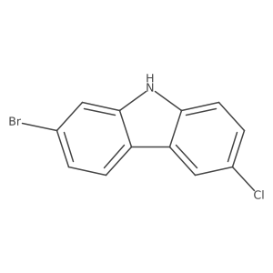 2-Bromo-6-chloro-9H-carbazole结构式