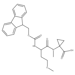 1-[2-({[(9H-fluoren-9-yl)methoxy]carbonyl}amino)-4-methoxy-N-methylbutanamido]cyclopropane-1-carboxylic acid Structure