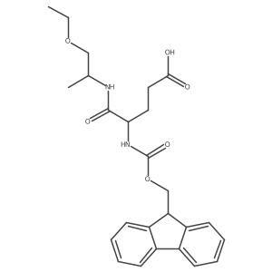 4-[(1-ethoxypropan-2-yl)carbamoyl]-4-({[(9H-fluoren-9-yl)methoxy]carbonyl}amino)butanoic acid结构式