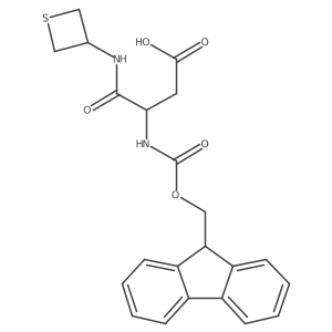 3-({[(9H-fluoren-9-yl)methoxy]carbonyl}amino)-3-[(thietan-3-yl)carbamoyl]propanoic acid结构式