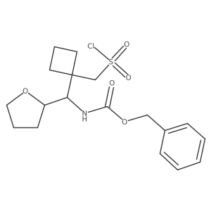 benzyl N-({1-[(chlorosulfonyl)methyl]cyclobutyl}(oxolan-2-yl)methyl)carbamate Structure