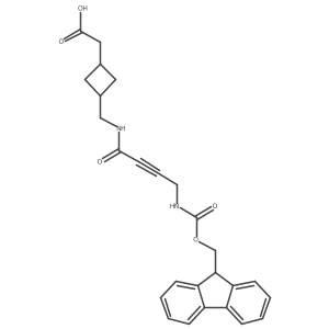 2-(3-{[4-({[(9H-fluoren-9-yl)methoxy]carbonyl}amino)but-2-ynamido]methyl}cyclobutyl)acetic acid Structure