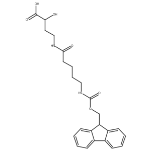 4-[5-({[(9H-fluoren-9-yl)methoxy]carbonyl}amino)pentanamido]-2-hydroxybutanoic acid Structure