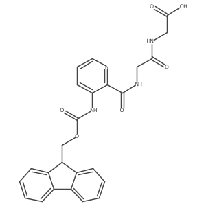 2-(2-{[3-({[(9H-fluoren-9-yl)methoxy]carbonyl}amino)pyridin-2-yl]formamido}acetamido)acetic acid结构式
