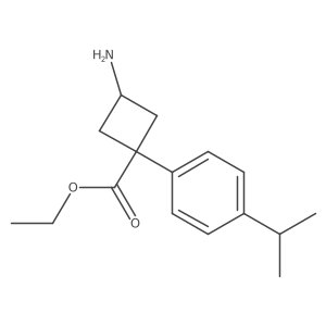 Ethyl 3-amino-1-[4-(propan-2-yl)phenyl]cyclobutane-1-carboxylate Structure