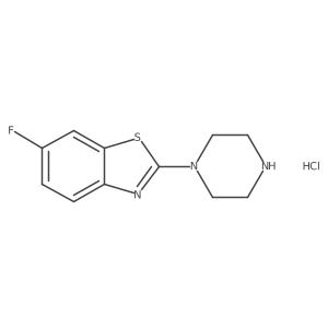 6-Fluoro-2-(piperazin-1-yl)benzo[d]thiazole hydrochloride结构式