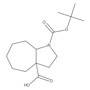 1-(tert-Butoxycarbonyl)octahydrocyclohepta[b]pyrrole-3a(1H)-carboxylic acid结构式