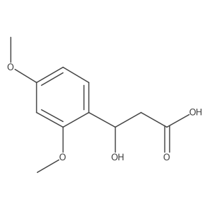 (3R)-3-(2,4-dimethoxyphenyl)-3-hydroxypropanoic acid结构式