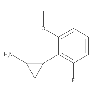 rac-(1R,2S)-2-(2-fluoro-6-methoxyphenyl)cyclopropan-1-amine Structure