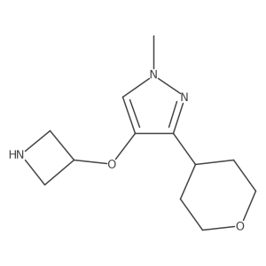 4-(azetidin-3-yloxy)-1-methyl-3-(oxan-4-yl)-1H-pyrazole结构式