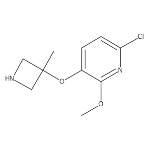 6-Chloro-2-methoxy-3-[(3-methylazetidin-3-yl)oxy]pyridine结构式