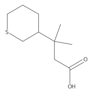 3-Methyl-3-(thian-3-yl)butanoic acid结构式
