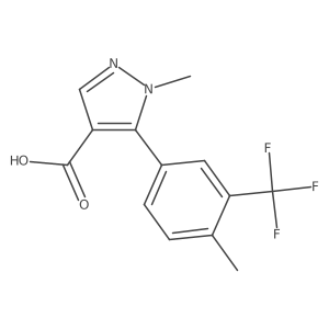 1-methyl-5-[4-methyl-3-(trifluoromethyl)phenyl]-1H-pyrazole-4-carboxylic acid Structure