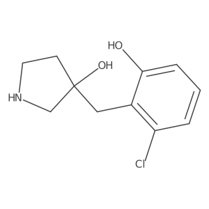 3-[(2-Chloro-6-hydroxyphenyl)methyl]pyrrolidin-3-ol结构式