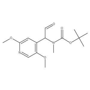 tert-butyl N-[1-(2,5-dimethoxypyridin-4-yl)-2-oxoethyl]-N-methylcarbamate结构式