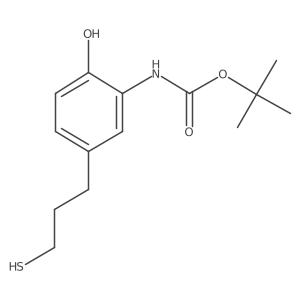 tert-butyl N-[2-hydroxy-5-(3-sulfanylpropyl)phenyl]carbamate结构式