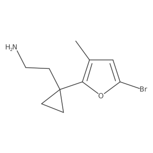 2-[1-(5-Bromo-3-methylfuran-2-yl)cyclopropyl]ethan-1-amine Structure