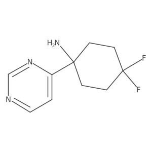 4,4-Difluoro-1-(pyrimidin-4-yl)cyclohexan-1-amine Structure
