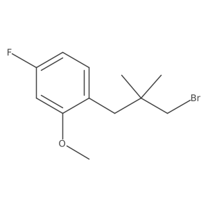1-(3-Bromo-2,2-dimethylpropyl)-4-fluoro-2-methoxybenzene结构式