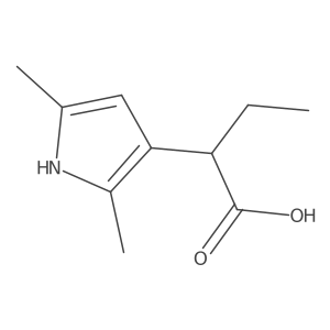 2-(2,5-dimethyl-1H-pyrrol-3-yl)butanoic acid Structure