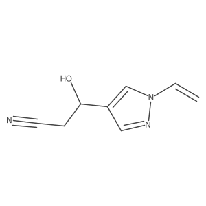 3-(1-ethenyl-1H-pyrazol-4-yl)-3-hydroxypropanenitrile结构式