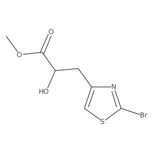 Methyl 3-(2-bromo-1,3-thiazol-4-yl)-2-hydroxypropanoate Structure