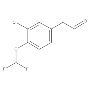 2-[3-Chloro-4-(difluoromethoxy)phenyl]acetaldehyde结构式