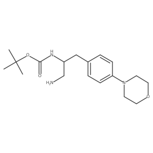 tert-butyl N-{1-amino-3-[4-(morpholin-4-yl)phenyl]propan-2-yl}carbamate结构式