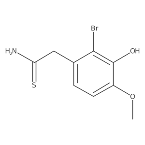 2-(2-Bromo-3-hydroxy-4-methoxyphenyl)ethanethioamide结构式