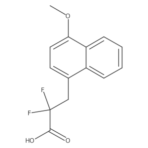 2,2-Difluoro-3-(4-methoxynaphthalen-1-yl)propanoic acid结构式