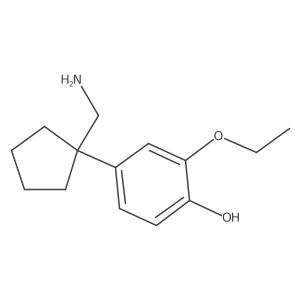 4-[1-(Aminomethyl)cyclopentyl]-2-ethoxyphenol Structure