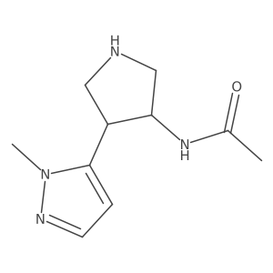 N-[(3S,4R)-4-(2-Methylpyrazol-3-yl)pyrrolidin-3-yl]acetamide Structure