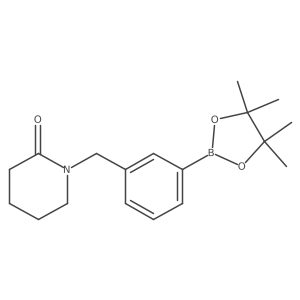 1-(3-(4,4,5,5-Tetramethyl-1,3,2-dioxaborolan-2-yl)benzyl)piperidin-2-one Structure