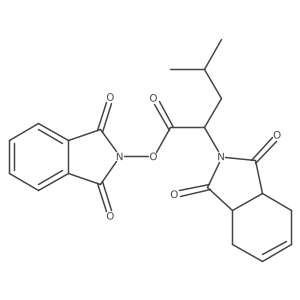 1,3-dioxo-2,3-dihydro-1H-isoindol-2-yl 2-(1,3-dioxo-2,3,3a,4,7,7a-hexahydro-1H-isoindol-2-yl)-4-methylpentanoate结构式