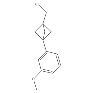 1-(Chloromethyl)-3-(3-methoxyphenyl)bicyclo[1.1.1]pentane结构式