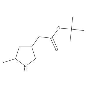 Tert-butyl 2-(5-methylpyrrolidin-3-yl)acetate Structure