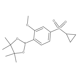 2-(4-(Cyclopropylsulfonyl)-2-methoxyphenyl)-4,4,5,5-tetramethyl-1,3,2-dioxaborolane Structure